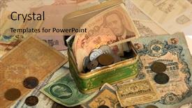  Presentation with old tv - Presentation theme enhanced with sssr - background with old currency background and a  colored foreground