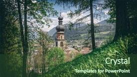  Presentation with church - Presentation design having sst - church of st katherine rainkirche background and a tawny brown colored foreground