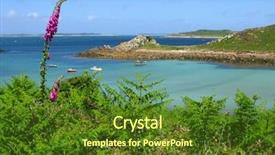  Presentation with curly fern sun - Beautiful theme featuring st agnes and gugh isles backdrop and a  colored foreground