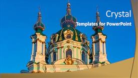  Presentation with church - Audience pleasing PPT layouts consisting of st-andrew-s-church-landmark backdrop and a teal colored foreground