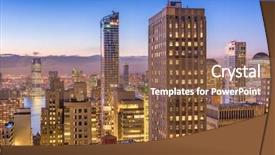  Presentation with city church - Amazing PPT layouts having st andrews church - new york city financial district backdrop and a tawny brown colored foreground