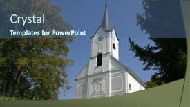  Presentation with church - Amazing PPT layouts having st-anthony-of-padua-church backdrop and a ocean colored foreground