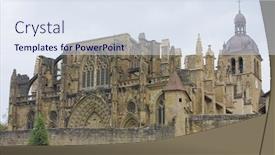  Presentation with france - Slides enhanced with st-antoine-abbey-rhone-alpes background and a sky blue colored foreground