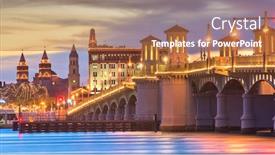  Presentation with florida - Amazing presentation theme having st-augustine-florida-usa-city backdrop and a coral colored foreground