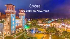  Presentation with florida - Cool new theme with st-augustine-florida-usa-city backdrop and a navy blue colored foreground