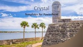  Presentation with florida - Presentation theme featuring st-augustine-florida background and a light blue colored foreground