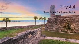  Presentation with florida - Amazing presentation design having st-augustine-florida backdrop and a light blue colored foreground