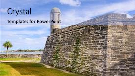  Presentation with st augustine - Audience pleasing slide set consisting of st augustine florida backdrop and a light blue colored foreground