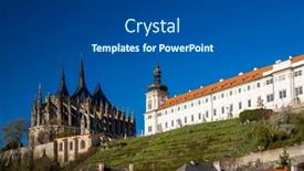  Presentation with kutna hora - Presentation theme consisting of st-barbara-s-church background and a dark gray colored foreground