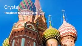  Presentation with square - Audience pleasing theme consisting of st-basils-cathedral-on-red backdrop and a teal colored foreground