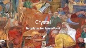  Presentation with french philosophers - Colorful presentation theme enhanced with halloween sweets for halloween party backdrop and a tawny brown colored foreground