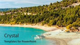  Presentation with rustic lake purple - PPT layouts enhanced with st croix lake provence france background and a teal colored foreground