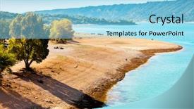  Presentation with france - Audience pleasing presentation theme consisting of st croix lake provence france backdrop and a light blue colored foreground