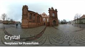 Presentation with children in church - Beautiful presentation design featuring st francis and st bernard backdrop and a dark gray colored foreground