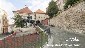  Presentation with croatia zagreb - Slide deck consisting of died animals - st george and the dragon background and a gray colored foreground