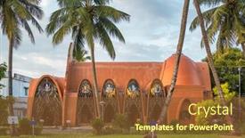  Presentation with old india - PPT layouts consisting of st-george-orthodox-koonan-kurishu background and a tawny brown colored foreground