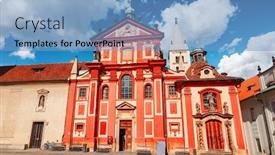  Presentation with czech republic - Slides having st-george-s-basilica background and a teal colored foreground