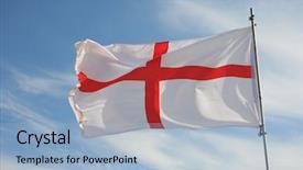  Presentation with flag and cross - Colorful PPT theme enhanced with st george the national flag backdrop and a  colored foreground