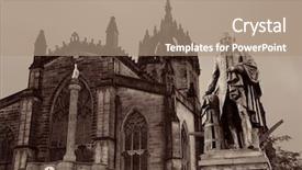 Presentation with united kingdom - Slide set featuring st giles' cathedral with duke background and a  colored foreground