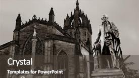  Presentation with united kingdom - Audience pleasing PPT theme consisting of st giles' cathedral with duke backdrop and a  colored foreground