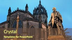  Presentation with united kingdom constitutional law - PPT theme enhanced with st giles' cathedral with duke background and a  colored foreground