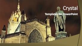  Presentation with united kingdom constitutional law - Presentation design consisting of st giles' cathedral with duke background and a  colored foreground