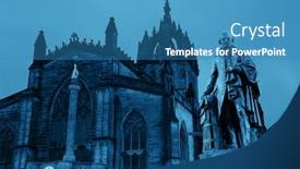  Presentation with kingdom in indonesia - Slides having st-giles-cathedral-with-duke background and a teal colored foreground