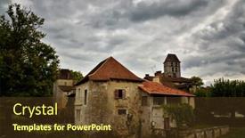  Presentation with classified - Theme having st jean de cole has been officially classified as one of the most beautiful villages in france les plus beaux villages de france background and a tawny brown colored foreground