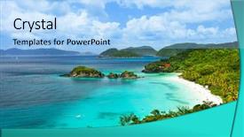  Presentation with island - Theme consisting of st john island us virgin background and a light blue colored foreground