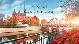  Presentation with autumn blue - Slides consisting of st john the baptist background and a light blue colored foreground