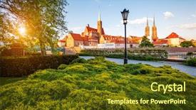  Presentation with europe history - Slide set with st john the baptist background and a tawny brown colored foreground