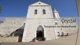  Presentation with church - Presentation with st john the baptist background and a light gray colored foreground