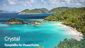  Presentation with virgin islands - Amazing slide set having st john united states virgin backdrop and a teal colored foreground
