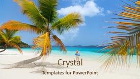  Presentation with palm beach - Audience pleasing presentation theme consisting of st john us virgin island backdrop and a lemonade colored foreground