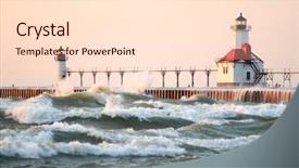  Presentation with joseph - Presentation theme featuring st joseph north pier lighthouse background and a lemonade colored foreground