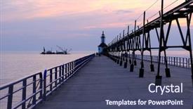  Presentation with joseph - Presentation theme with st joseph north pier lights background and a ocean colored foreground