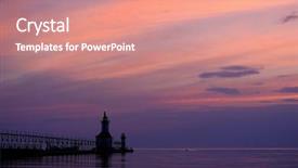  Presentation with joseph - PPT layouts featuring st joseph north pier lights background and a coral colored foreground