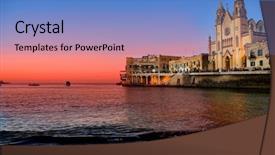  Presentation with malta - Presentation enhanced with st julians bay in malta background and a  colored foreground