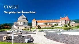  Presentation with austria politic - Slide deck enhanced with st-lambrecht-s-abbey background and a dark gray colored foreground