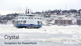  Presentation with disney elsa frozen - Audience pleasing theme consisting of st lawrence river from levis backdrop and a light gray colored foreground