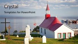  Presentation with canada - PPT theme enhanced with st lawrence river quebec background and a light blue colored foreground