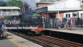  Presentation with steam train - PPT layouts with st-leonards-on-sea-england background and a tawny brown colored foreground