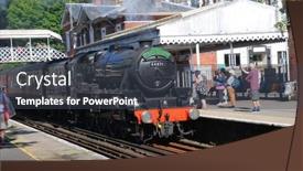 Presentation with steam train - Colorful slide deck enhanced with st-leonards-on-sea-england backdrop and a dark gray colored foreground