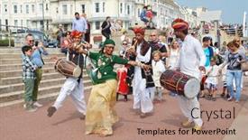  Presentation with rajasthan festival - Slide deck featuring st-leonards-on-sea-england background and a coral colored foreground