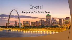  Presentation with usa - Amazing theme having st-louis-missouri-usa-downtown backdrop and a light blue colored foreground