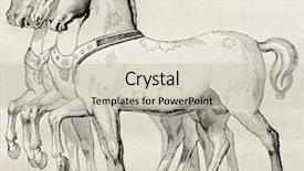  Presentation with horses - Presentation theme enhanced with st mark basilica horses old background and a soft green colored foreground