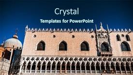  Presentation with venice - Beautiful slide set featuring st-mark-s-campanile backdrop and a navy blue colored foreground