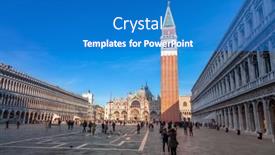  Presentation with venice - Slide set with st-mark-s-square-venice background and a  colored foreground