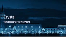  Presentation with church bells - Colorful PPT theme enhanced with st marks church clock tower backdrop and a navy blue colored foreground