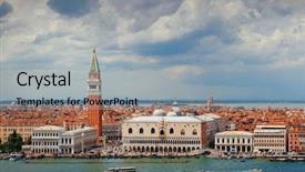  Presentation with church bells - Presentation theme with st marks church clock tower background and a light gray colored foreground